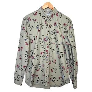 Penfield Shirling Floral Print Dress Shirt Long Sleeve 100% Cotton Men's Large